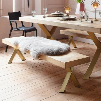 Graham & Green Faye Parquetry Bench