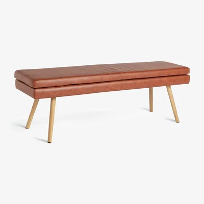 Habitat Habitat Lex Faux Leather Dining Bench - Tan