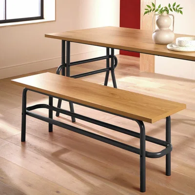 Habitat Habitat Ballon Metal Dining Bench - Black