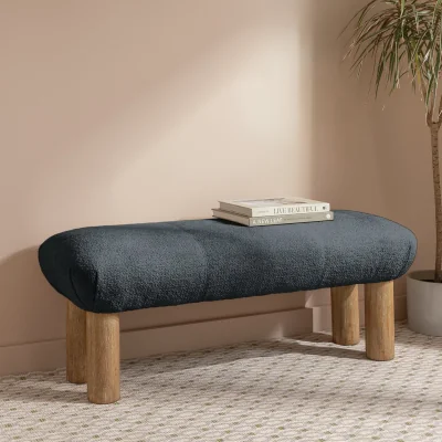 Habitat Habitat May Fabric Bench - Blue