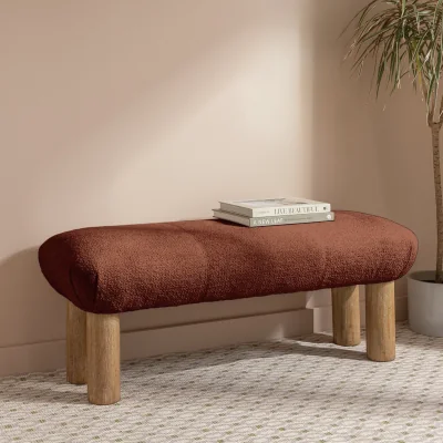 Habitat Habitat May Fabric Bench - Rust