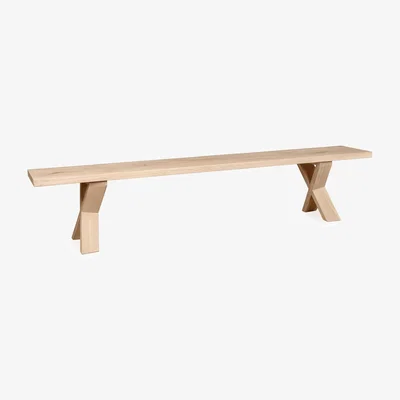 Heal's Heal's Oslo Bench 200x35cm White Oak Straight Edge Filled - Heal's UK Furniture