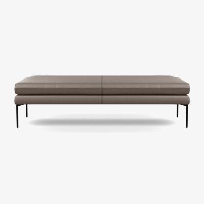 Heal's Heal's Matera Bench 180cm Siena Cotton Deep Sea Stainless Steel Foot