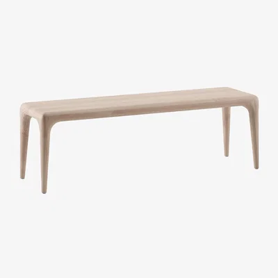 Heal's Artisan Latus Bench White Oiled Oak 160cm