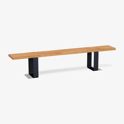 Heal's Heal's Prague Bench 160x35cm White Oiled Oak Straight Edge Not Filled - Heal's UK Furniture