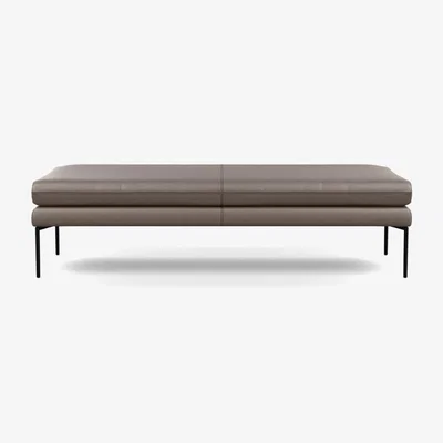 Heal's Heal's Matera Bench 160cm Nobilis Velvet Leaf 18 Stainless Steel Foot