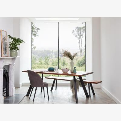 Heal's Heal's Madrid Bench 160x35cm Walnut Natural Edge Filled