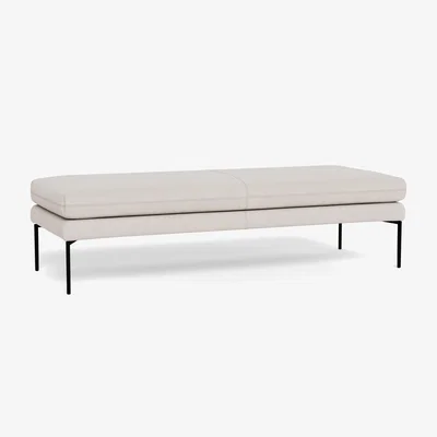 Heal's Heal's Matera Bench (180cm) Siena Cotton Natural Black Feet - Heal's UK Furniture