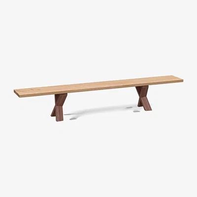 Heal's Heal's Oslo Bench 220x35cm Natural Oiled Oak Natural Edge Not Filled - Heal's UK Furniture