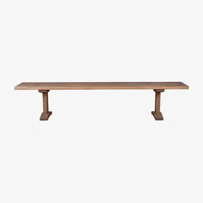 Heal's Heal's Lisbon Bench 160x35cm Oiled Walnut Straight Edge Not Filled - Heal's UK Furniture