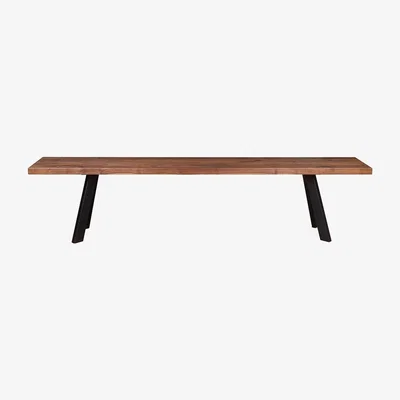 Heal's Heal's Madrid Bench 200x35cm Natural Oak Straight Edge Filled - Heal's UK Furniture