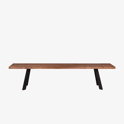Heal's Heal's Madrid Bench 180x35cm Grey Oak Natural Edge Filled - Heal's UK Furniture