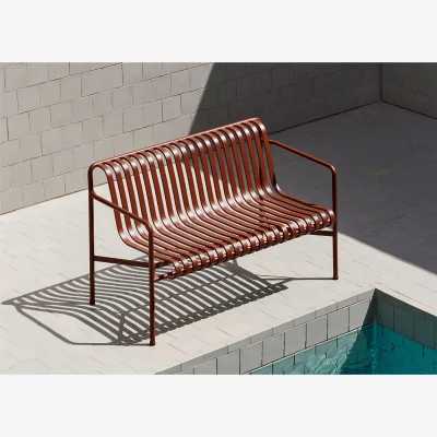 Heal's HAY Palissade Dining Armrest Bench Anthracite