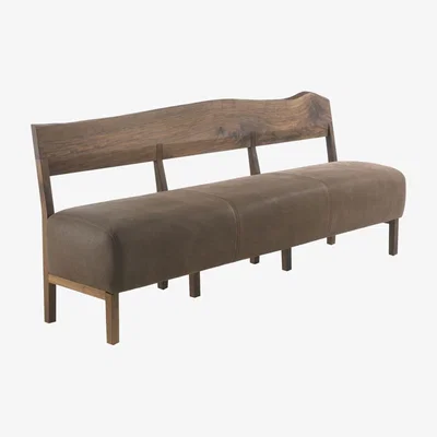 Heal's Riva 1920 Betty Bench Walnut & Utah Leather - Heal's UK Furniture