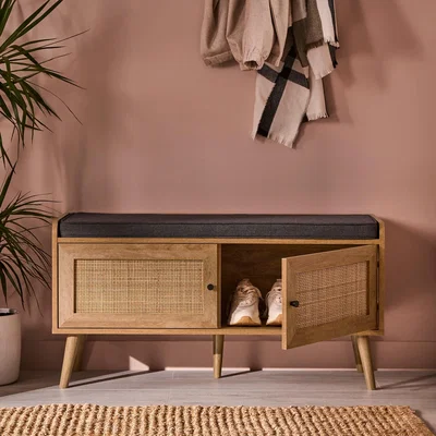 Homebase Kubu Hallway Cupboard Storage Bench