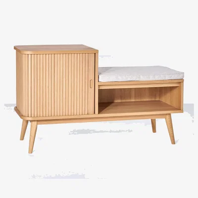 John Lewis John Lewis Grayson Hallway Storage Bench, Oak
