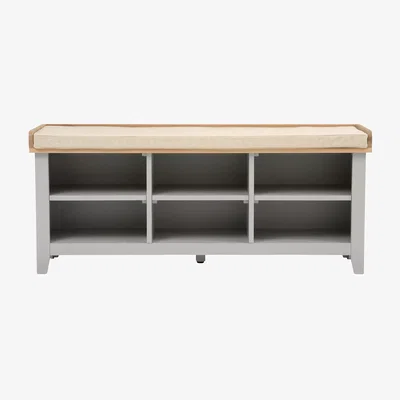 John Lewis Cotswold Chester Large Open Shoe Bench, Dove Grey