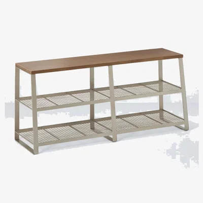 John Lewis John Lewis Industrial Shoe Bench, Grey Smoke