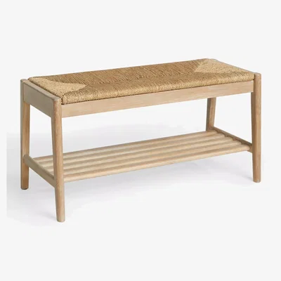 John Lewis John Lewis Bund Weave Shoe Bench, Natural