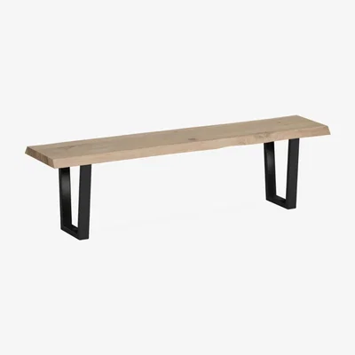 Knees Wolfe 180cm Oak Dining Bench - White Oil