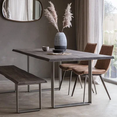 Knees Hunter 180cm Wood Dining Bench - Brown