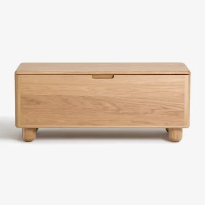 La Redoute Piero Rounded Oak Bench/Storage Chest