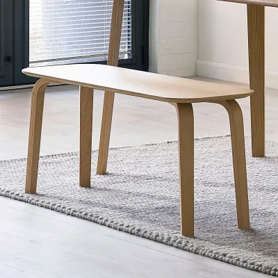 La Redoute Kael Oak Curved Leg Bench