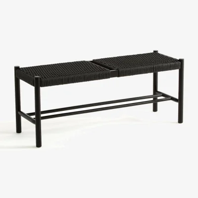 La Redoute Taga Birch & Braiding Hallway Bench