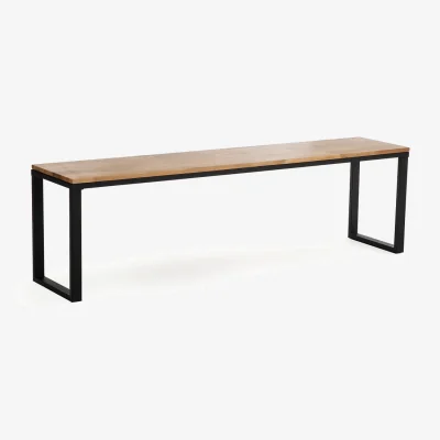 La Redoute Hiba Solid Oak & Metal Bench