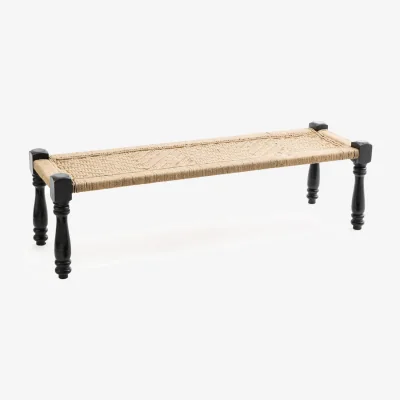 La Redoute Adas Indian Style Bench in Mango Wood Rope
