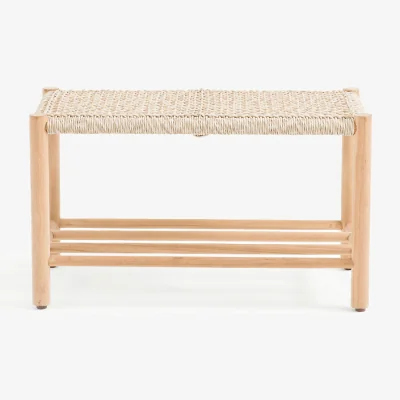 La Redoute Jalek Teak & Woven Resin Hallway Bench