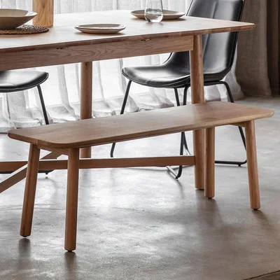 La Redoute Kargil Scandi Oak 3 Seater Dining Bench (130 cm)