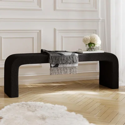 La Redoute Lao Curved Boucle Dining Bench