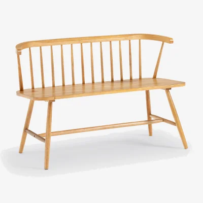 La Redoute Jyko Spindle Back Dining Bench in Solid Rubberwood