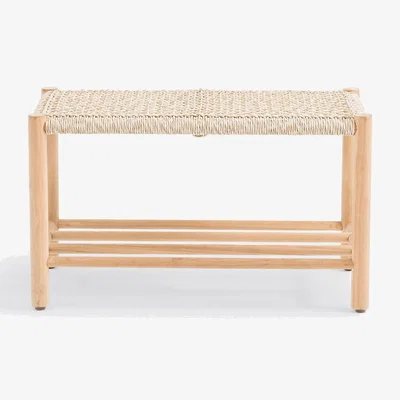 La Redoute Jalek Teak & Woven Resin Hallway Bench