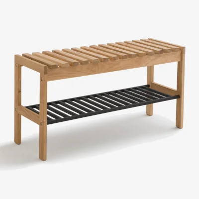 La Redoute Kia Solid Oak & Metal Bench