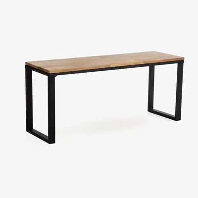 La Redoute Hiba Bench in Solid Oak & Steel