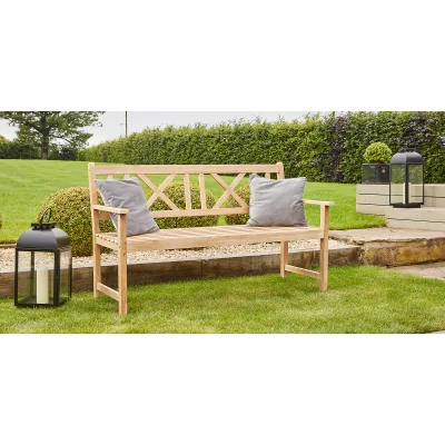La Redoute Light Teak Acacia Wood Bench