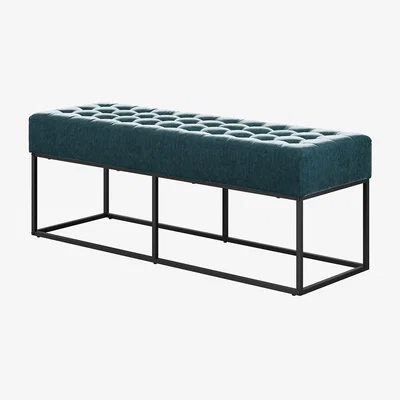 La Redoute Brogan Button Tufted Chenille Dining Bench (120 cm)