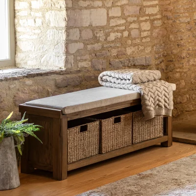 La Redoute Toledo Oak Hallway Bench