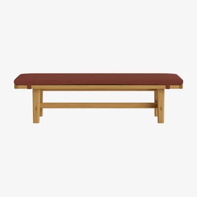 Loaf Budge Bench (Brick Dust Clever Slubby Linen)