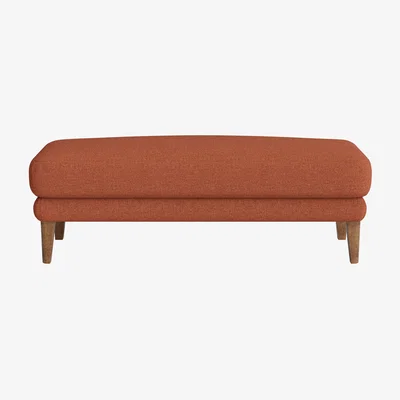 Loaf Scrumpton Ottoman Bench (Candied Peel Clever Slubby Linen)