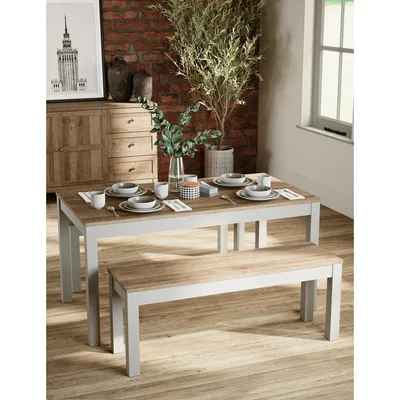 Marks & Spencer M&S Salcombe Dining Bench Set - Natural, Natural,Light Grey
