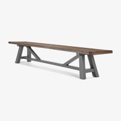 Made.com Iona Extra Large Bench, Solid Pine and Grey