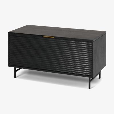Made.com Haines Storage Trunk, Charcoal Black Mango Wood