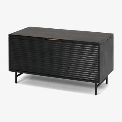 Made.com Haines Storage Trunk, Charcoal Black Mango Wood