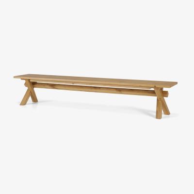 Made.com Bayron 5 Seat Dining Bench, Brushed Solid Oak