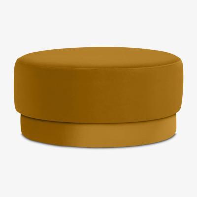 Made.com Volta Pouffe, Large, Vintage Ochre Velvet