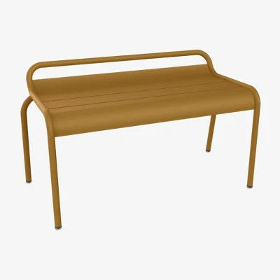 Made in Design Luxembourg Stackable bench metal yellow / Compact - 2 seater / L 97 cm - Fermob