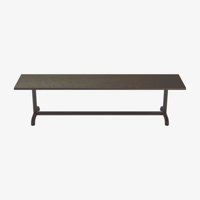 Made in Design Unify Bench - / L 180 cm - Oak by Petite Friture Grey